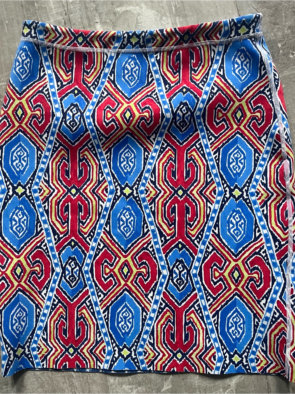 J. Mclaughlin Multicolor Geometric Mini Skirt - Blue, Red, Yellow Sz Small Nwot